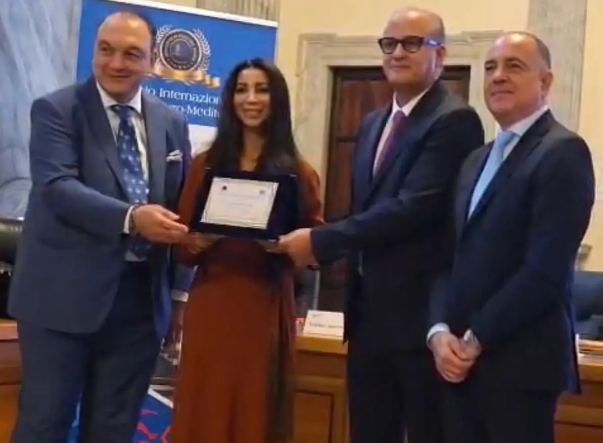 Halima Hadir reiceves the Euro-Mediterranean Excellence Award Halima Hadir reiceves the Euro-Mediterranean Excellence Award